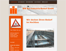 Tablet Screenshot of bau-industrie-bedarf.de
